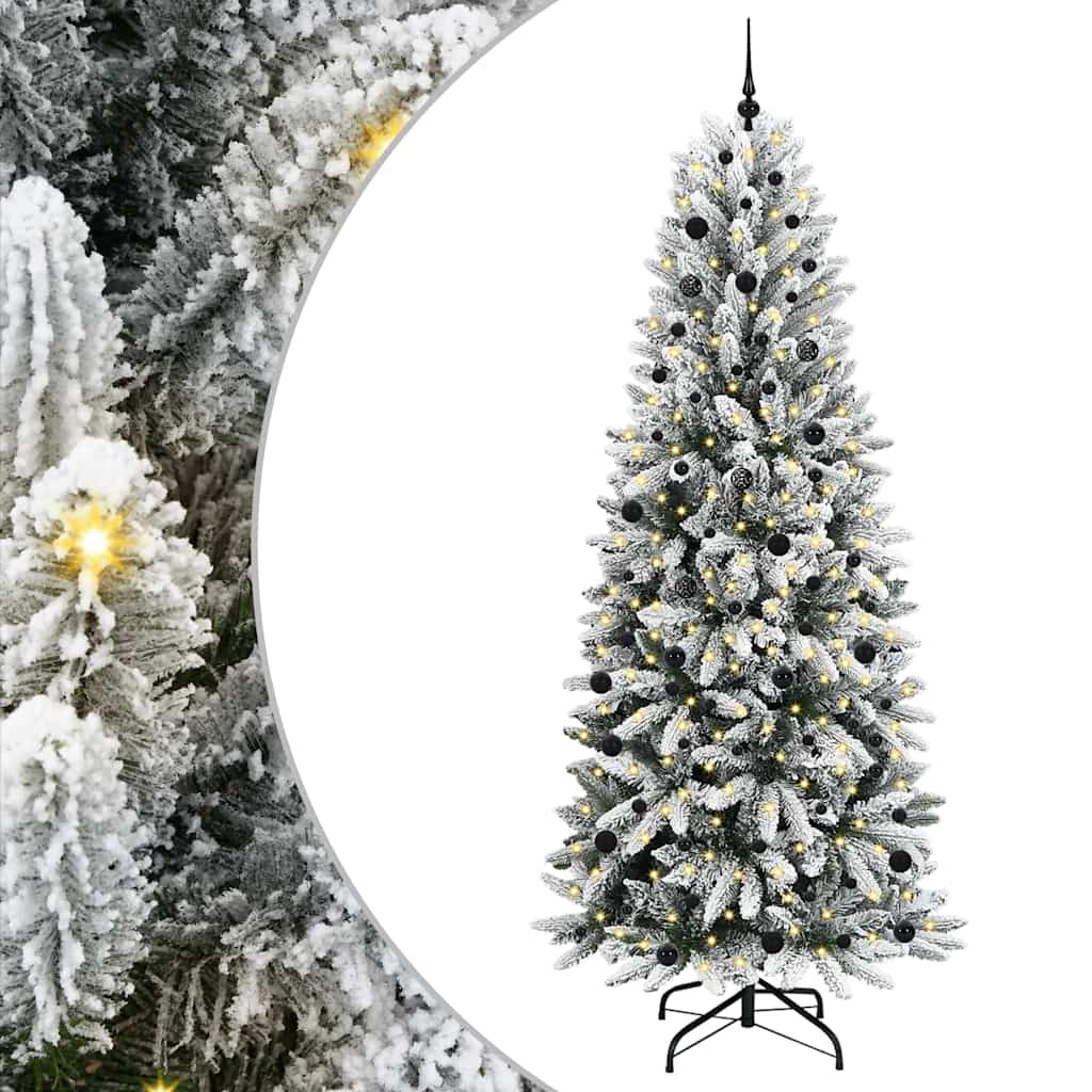 Vidaxx künstlicher Weihnachtsbaum weiß 240 cm PVC und Kunststoff und Stahl und PE