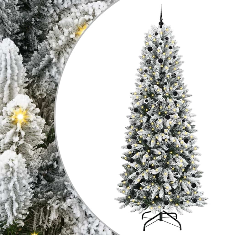 Vidaxx künstlicher Weihnachtsbaum weiß 240 cm PVC und Kunststoff und Stahl und PE