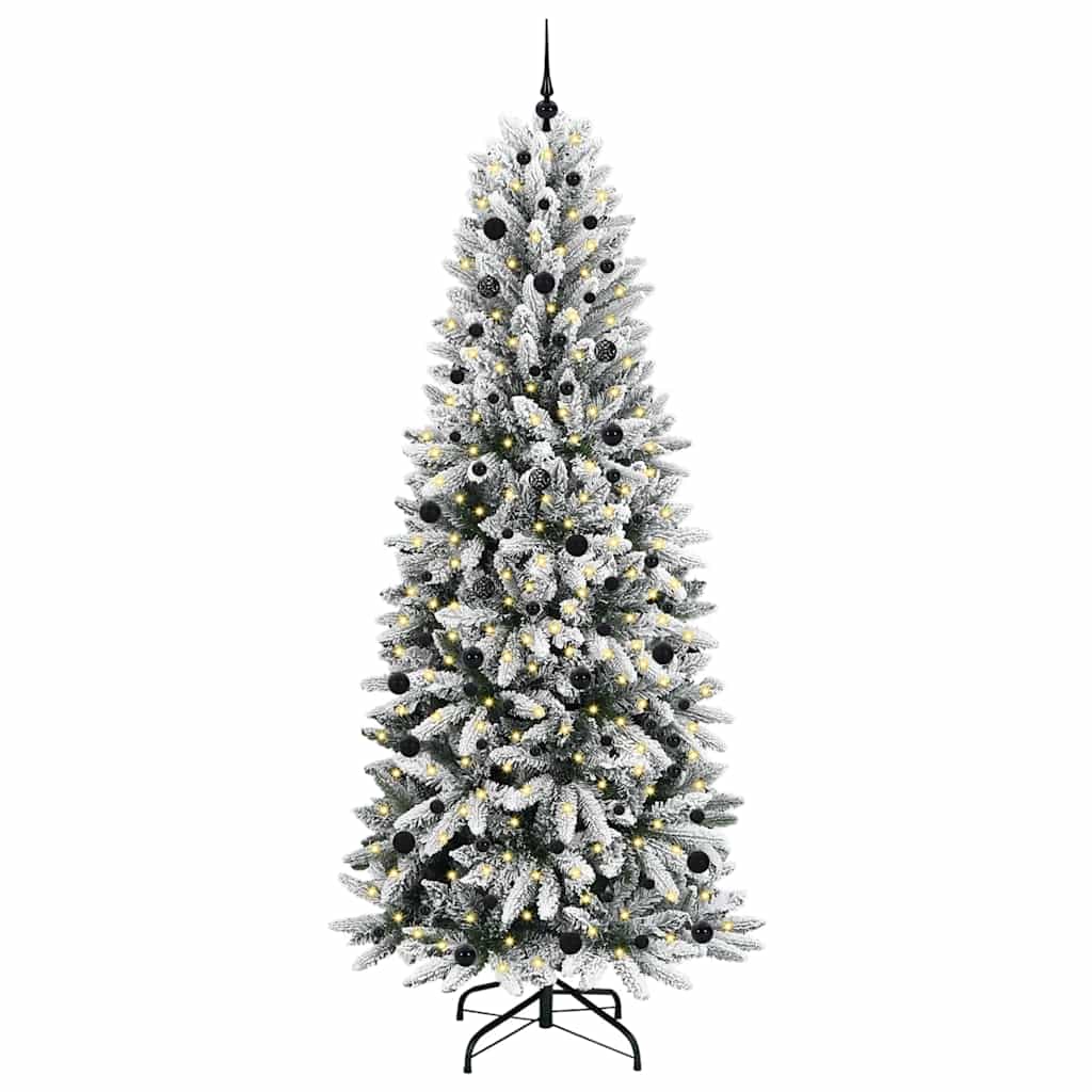 Vidaxx künstlicher Weihnachtsbaum weiß 240 cm PVC und Kunststoff und Stahl und PE