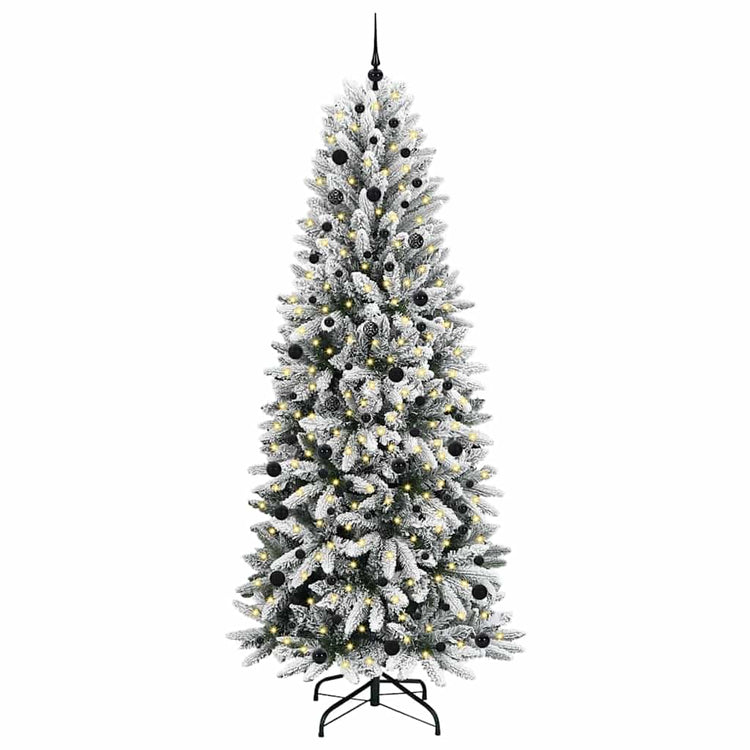 Vidaxx künstlicher Weihnachtsbaum weiß 240 cm PVC und Kunststoff und Stahl und PE