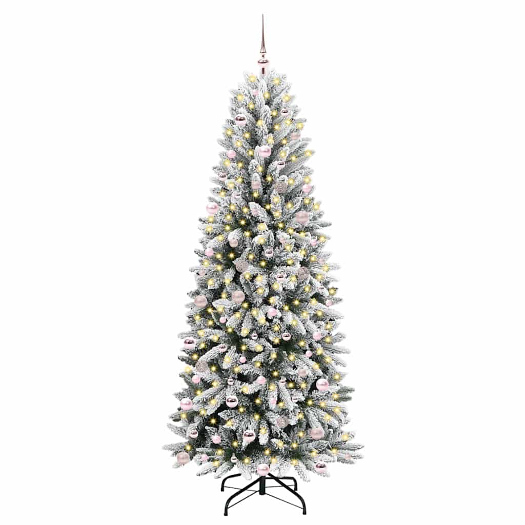 Vidaxx künstlicher Weihnachtsbaum weiß 240 cm PVC und Kunststoff und Stahl und PE
