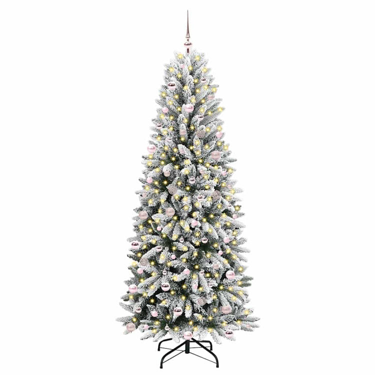 Vidaxx künstlicher Weihnachtsbaum weiß 240 cm PVC und Kunststoff und Stahl und PE