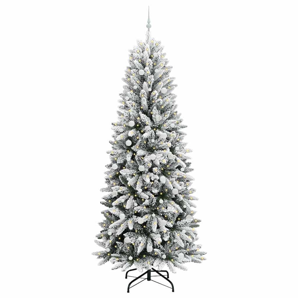 Vidaxx künstlicher Weihnachtsbaum weiß 240 cm PVC und Kunststoff und Stahl und PE
