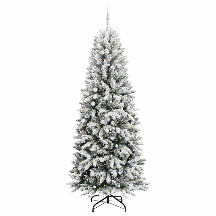 Vidaxx künstlicher Weihnachtsbaum weiß 240 cm PVC und Kunststoff und Stahl und PE