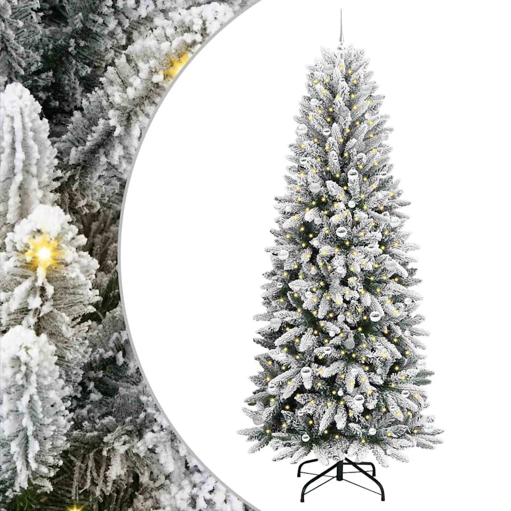 Vidaxx künstlicher Weihnachtsbaum weiß 240 cm PVC und Kunststoff und Stahl und PE