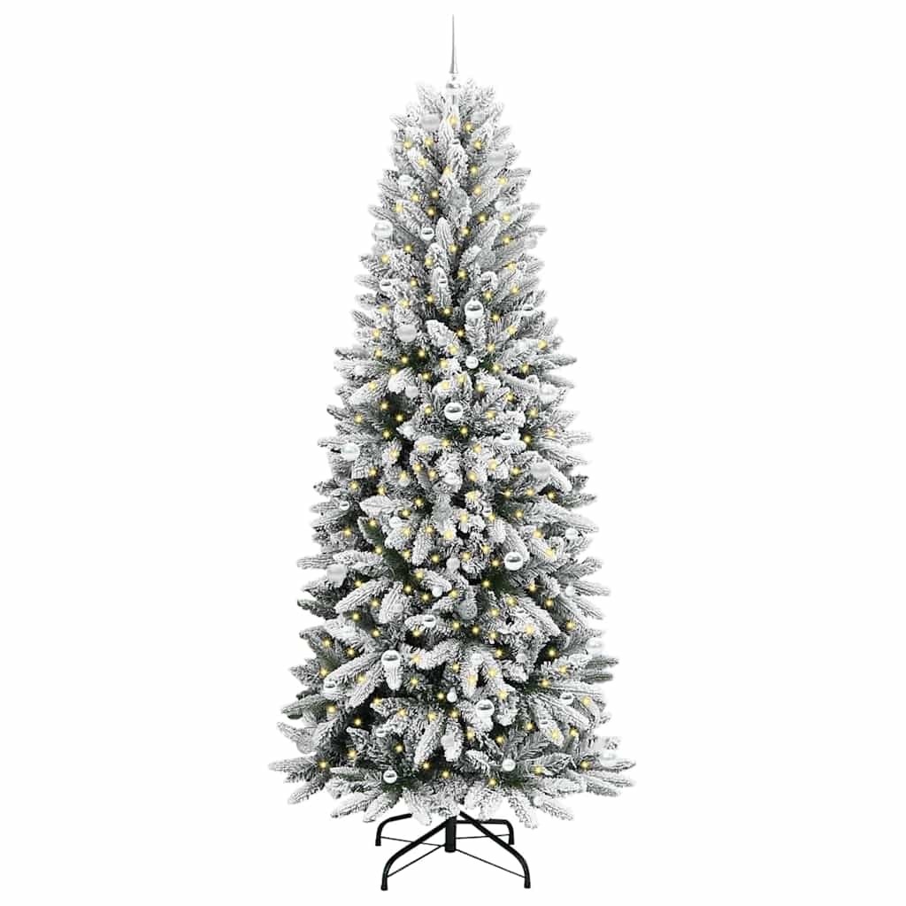 Vidaxx künstlicher Weihnachtsbaum weiß 240 cm PVC und Kunststoff und Stahl und PE