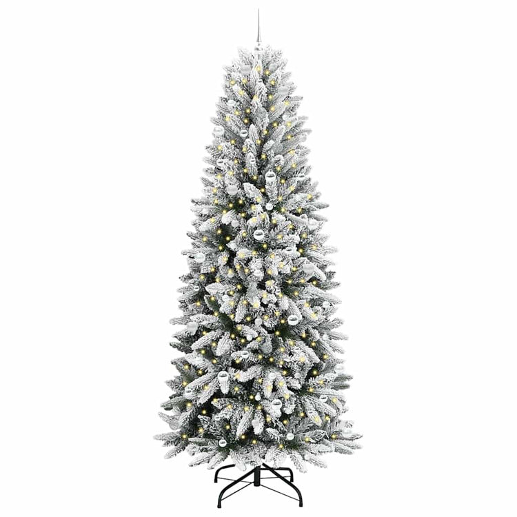 Vidaxx künstlicher Weihnachtsbaum weiß 240 cm PVC und Kunststoff und Stahl und PE