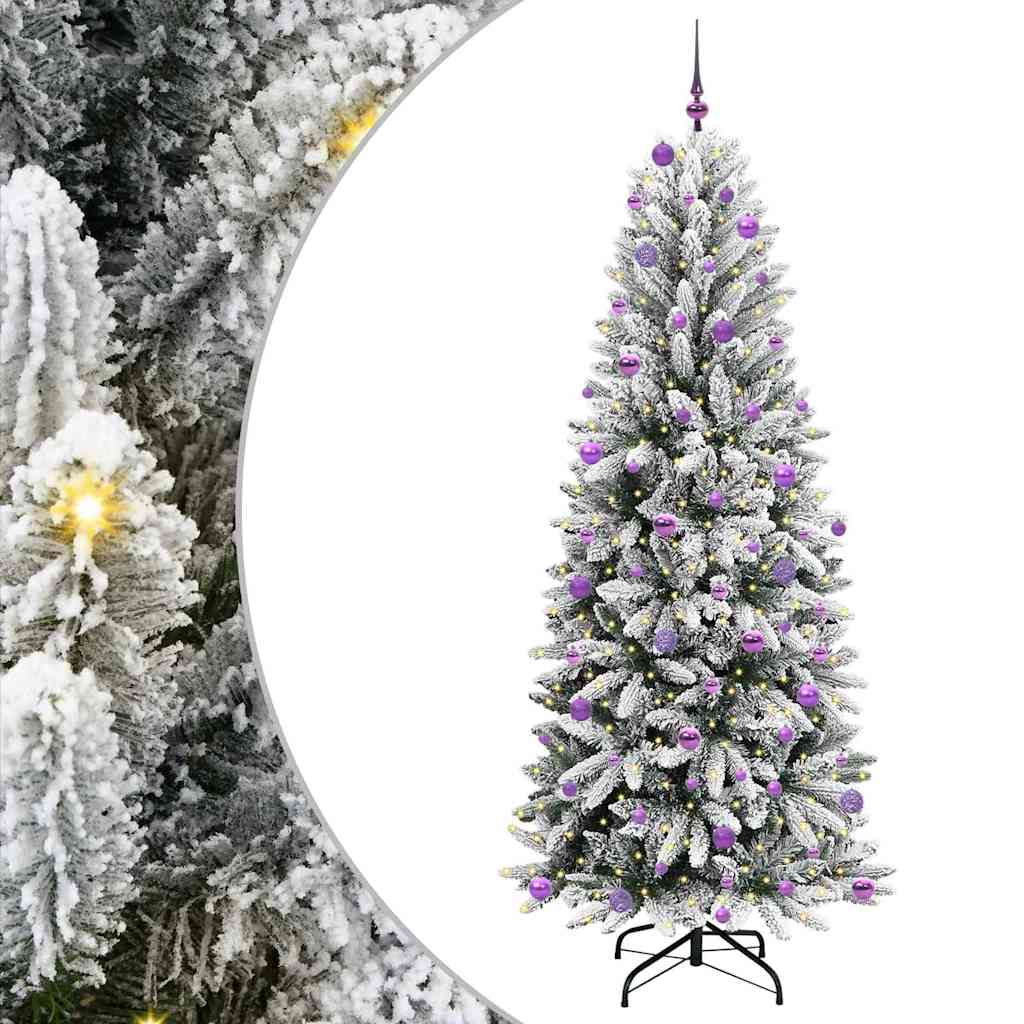 Vidaxx künstlicher Weihnachtsbaum weiß 240 cm PVC und Kunststoff und Stahl und PE