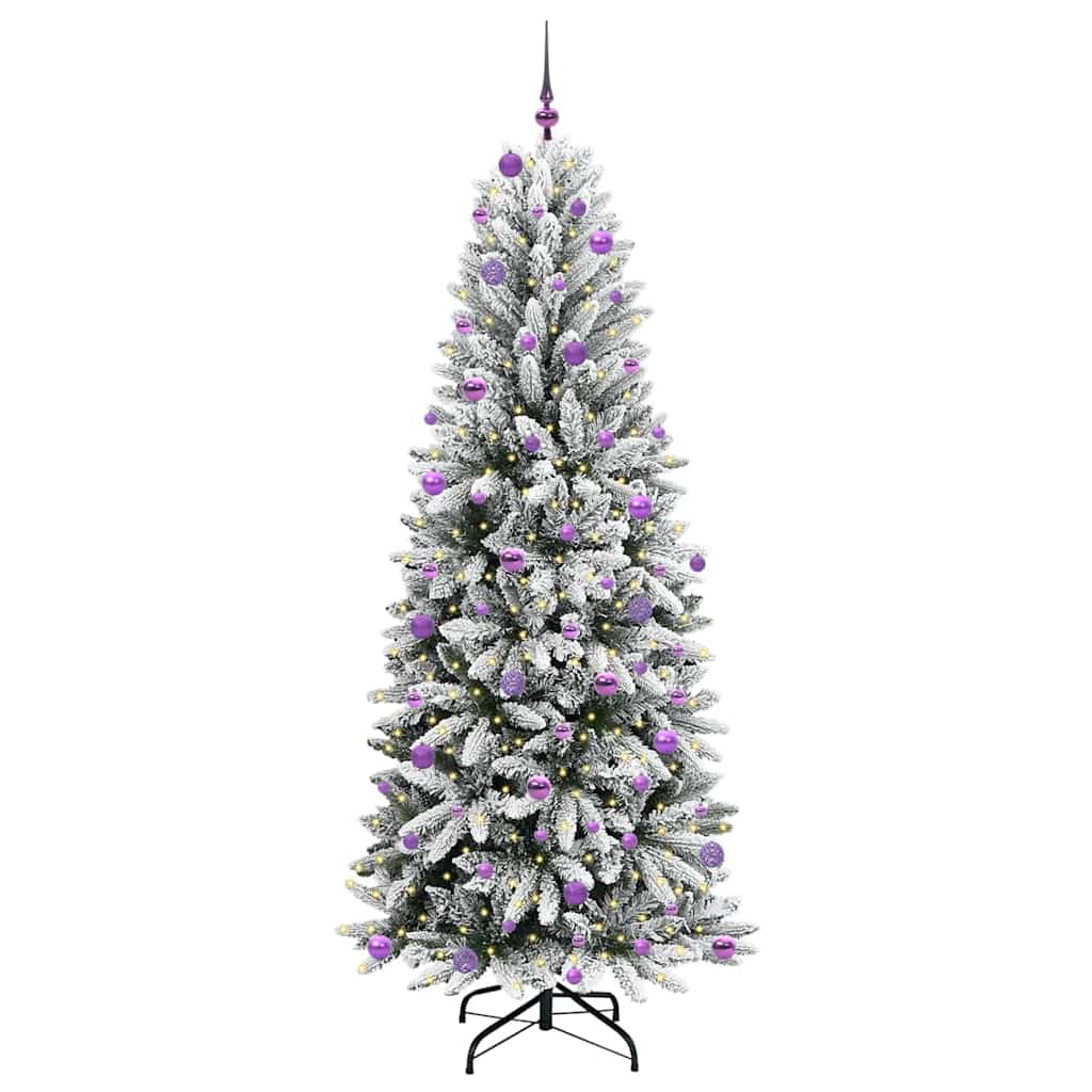 Vidaxx künstlicher Weihnachtsbaum weiß 240 cm PVC und Kunststoff und Stahl und PE