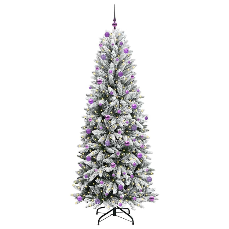 Vidaxx künstlicher Weihnachtsbaum weiß 240 cm PVC und Kunststoff und Stahl und PE