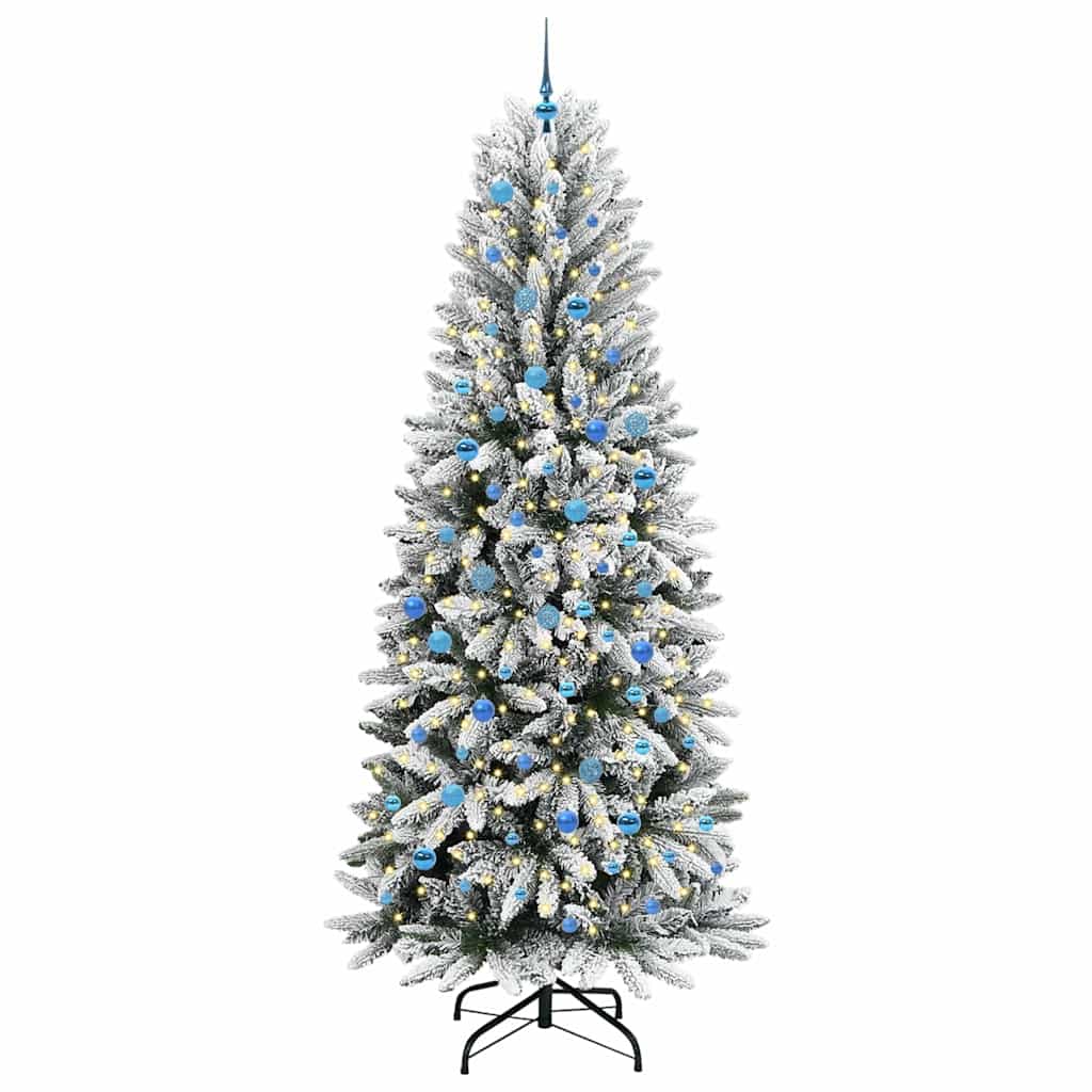 Vidaxx künstlicher Weihnachtsbaum weiß 240 cm PVC und Kunststoff und Stahl und PE