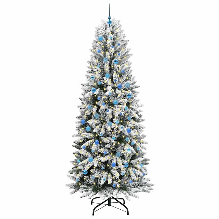 Vidaxx künstlicher Weihnachtsbaum weiß 240 cm PVC und Kunststoff und Stahl und PE