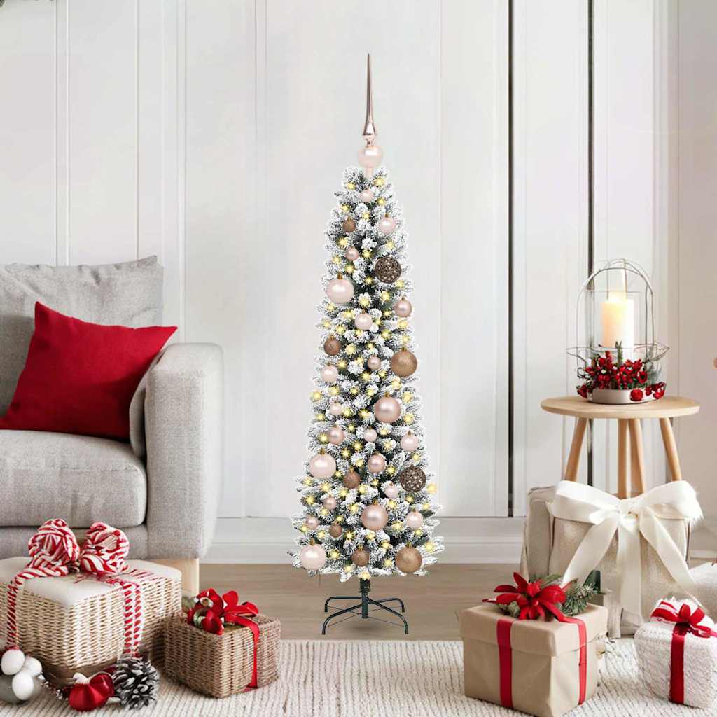 Künstlicher Weihnachtsbaum von Vidaxx mit 150 LEDs, weiß, 120 cm, PVC und Metall und Kunststoff