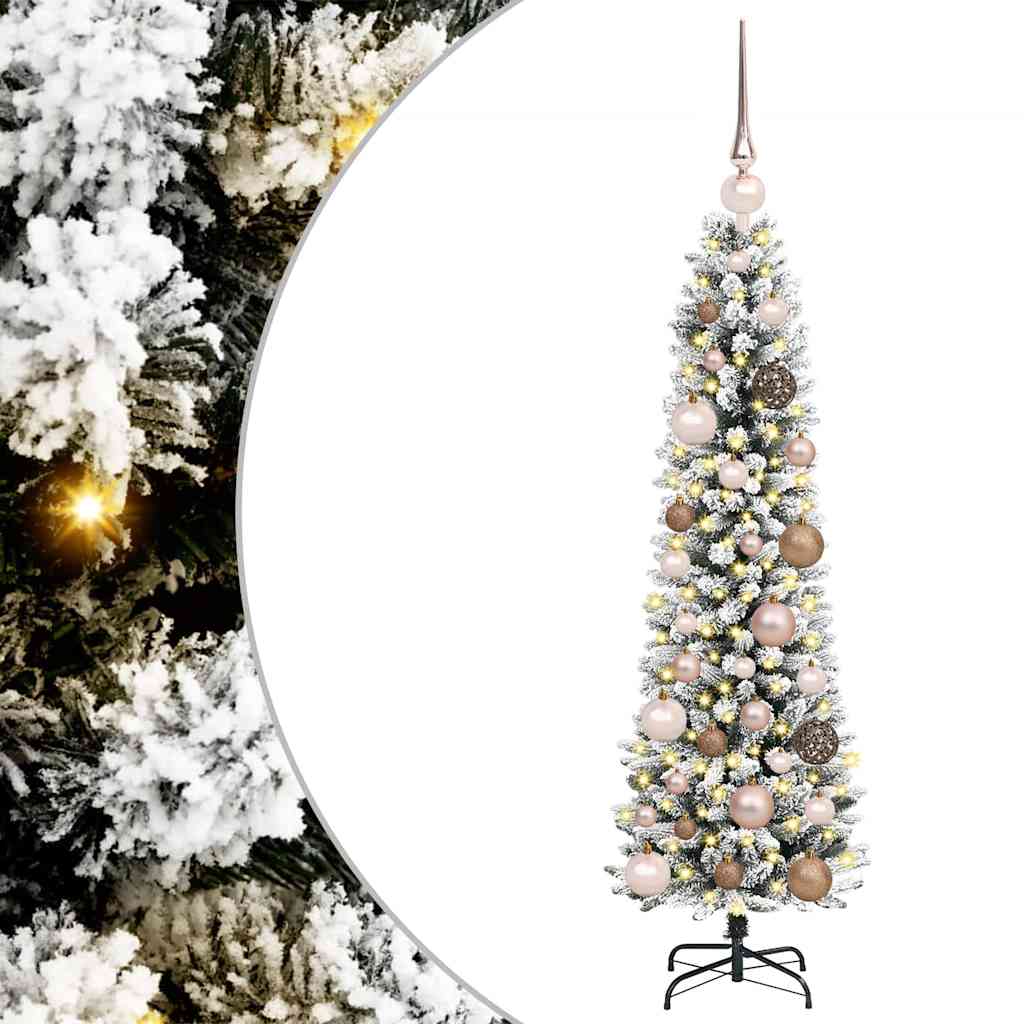 Künstlicher Weihnachtsbaum von Vidaxx mit 150 LEDs, weiß, 120 cm, PVC und Metall und Kunststoff