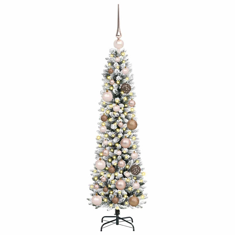 Künstlicher Weihnachtsbaum von Vidaxx mit 150 LEDs, weiß, 120 cm, PVC und Metall und Kunststoff