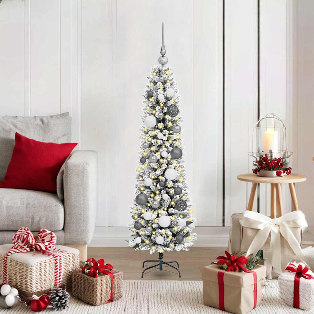 Künstlicher Weihnachtsbaum von Vidaxx mit 150 LEDs, weiß, 120 cm, PVC und Metall und Kunststoff