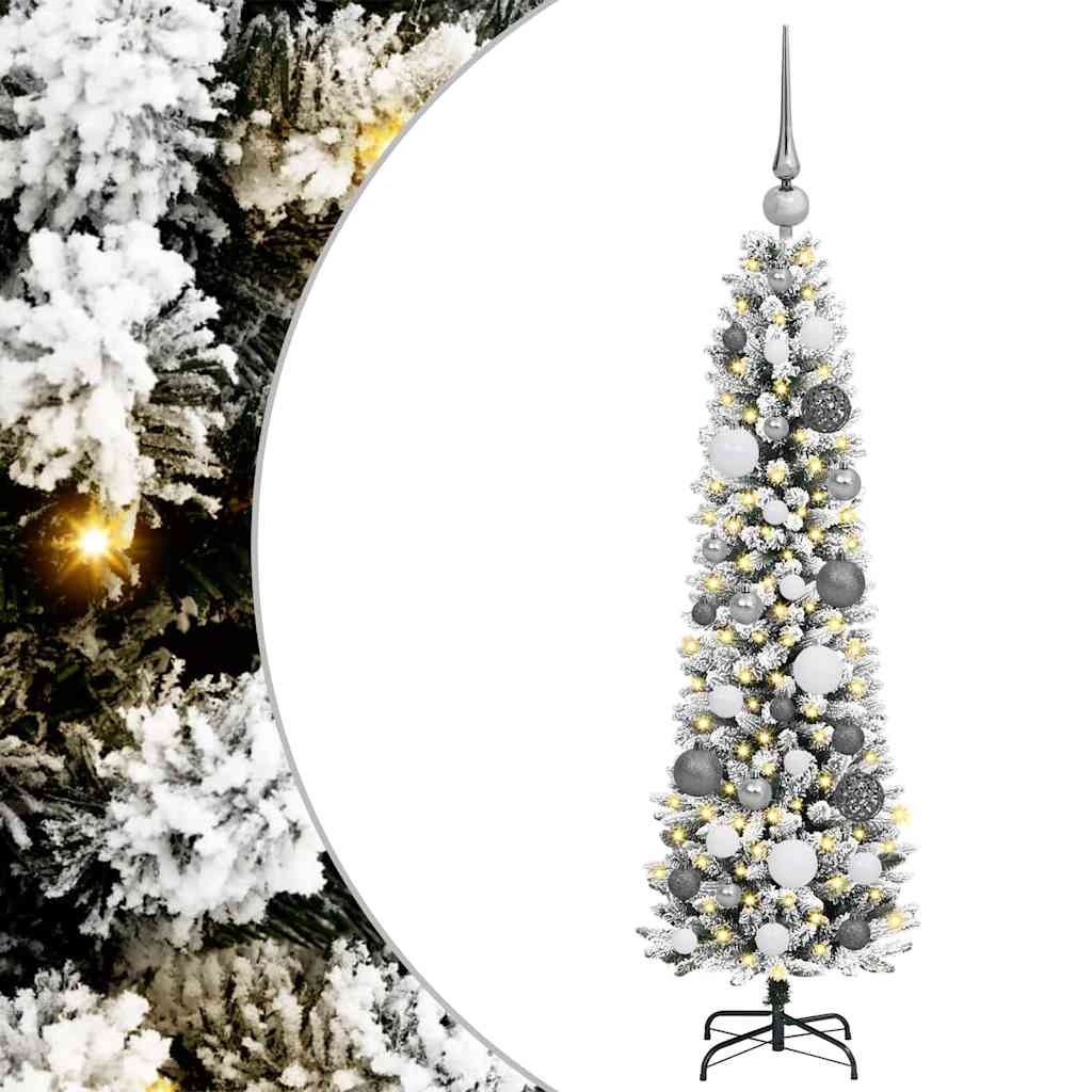 Künstlicher Weihnachtsbaum von Vidaxx mit 150 LEDs, weiß, 120 cm, PVC und Metall und Kunststoff