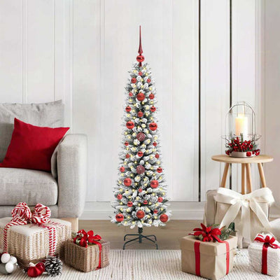 Künstlicher Weihnachtsbaum von Vidaxx mit 150 LEDs, weiß, 120 cm, PVC und Metall und Kunststoff