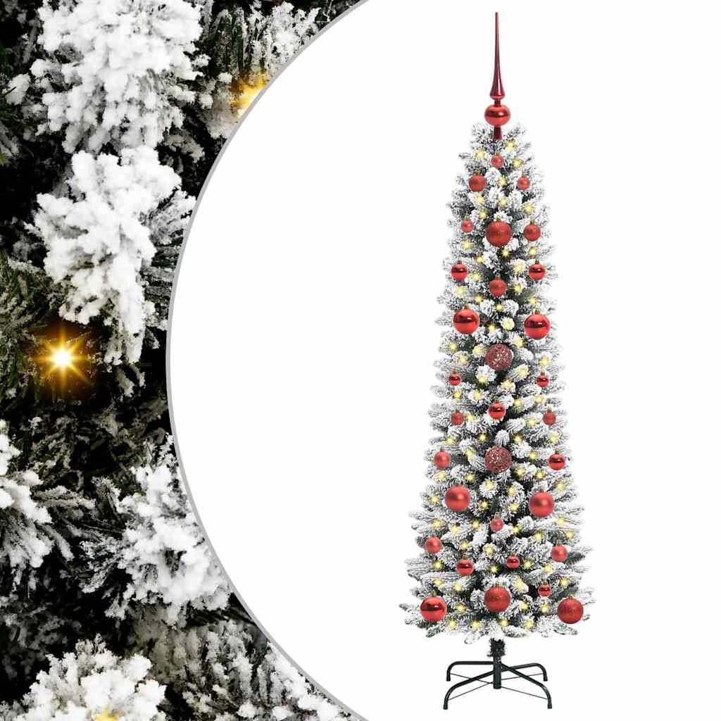 Künstlicher Weihnachtsbaum von Vidaxx mit 150 LEDs, weiß, 120 cm, PVC und Metall und Kunststoff