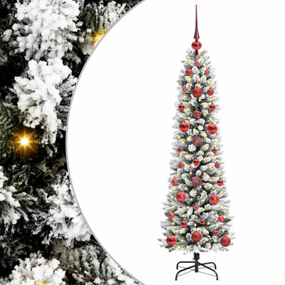 Künstlicher Weihnachtsbaum von Vidaxx mit 150 LEDs, weiß, 120 cm, PVC und Metall und Kunststoff
