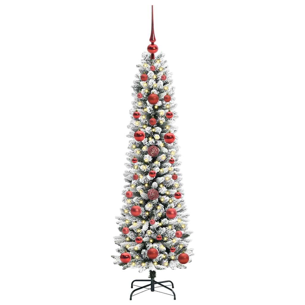 Künstlicher Weihnachtsbaum von Vidaxx mit 150 LEDs, weiß, 120 cm, PVC und Metall und Kunststoff