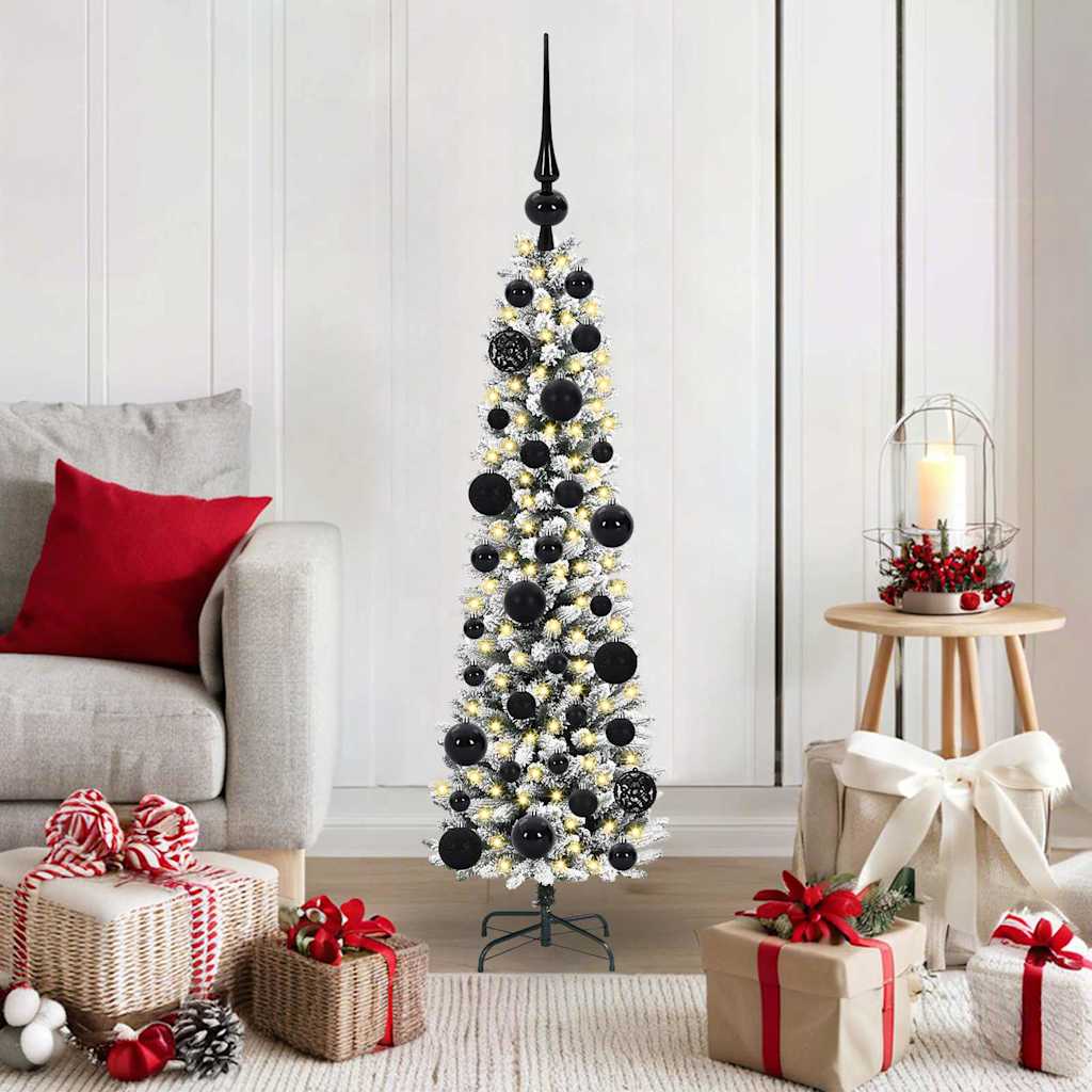 Künstlicher Weihnachtsbaum von Vidaxx mit 150 LEDs, weiß, 120 cm, PVC und Metall und Kunststoff
