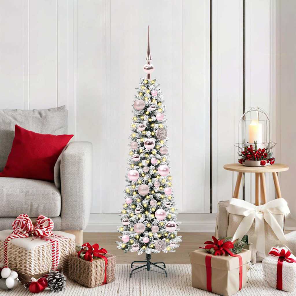 Künstlicher Weihnachtsbaum von Vidaxx mit 150 LEDs, weiß, 120 cm, PVC und Metall und Kunststoff
