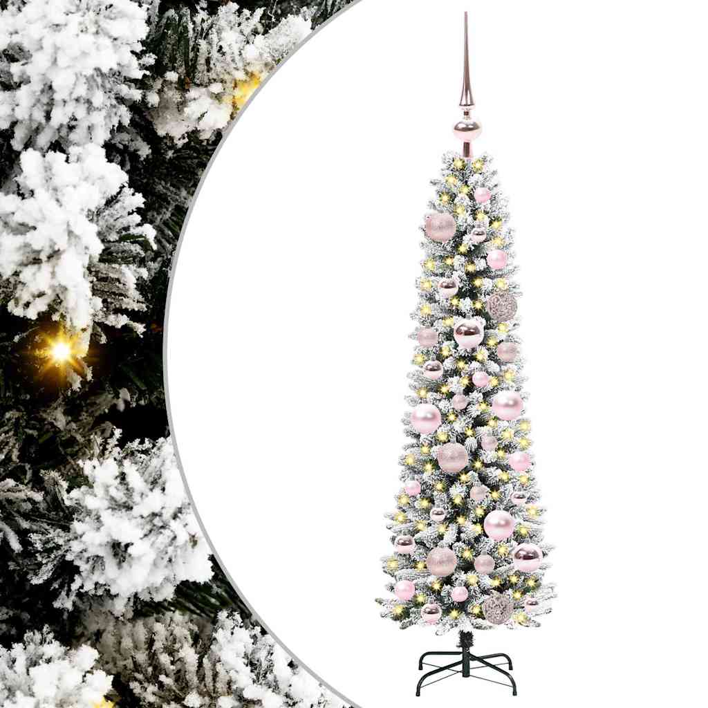 Künstlicher Weihnachtsbaum von Vidaxx mit 150 LEDs, weiß, 120 cm, PVC und Metall und Kunststoff
