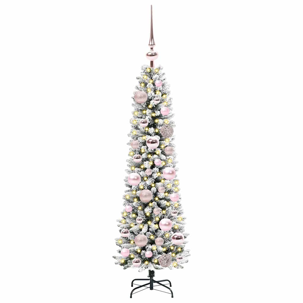 Künstlicher Weihnachtsbaum von Vidaxx mit 150 LEDs, weiß, 120 cm, PVC und Metall und Kunststoff