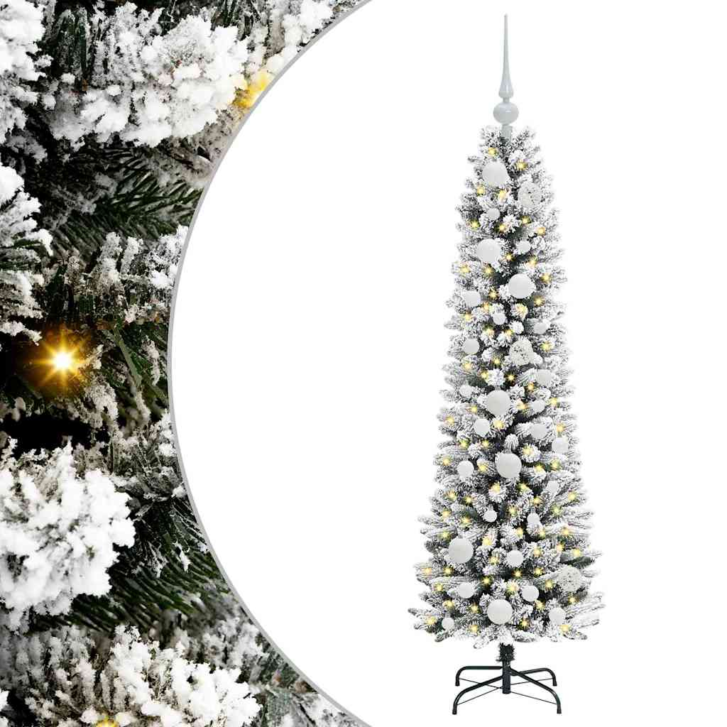 Künstlicher Weihnachtsbaum von Vidaxx mit 150 LEDs, weiß, 120 cm, PVC und Metall und Kunststoff