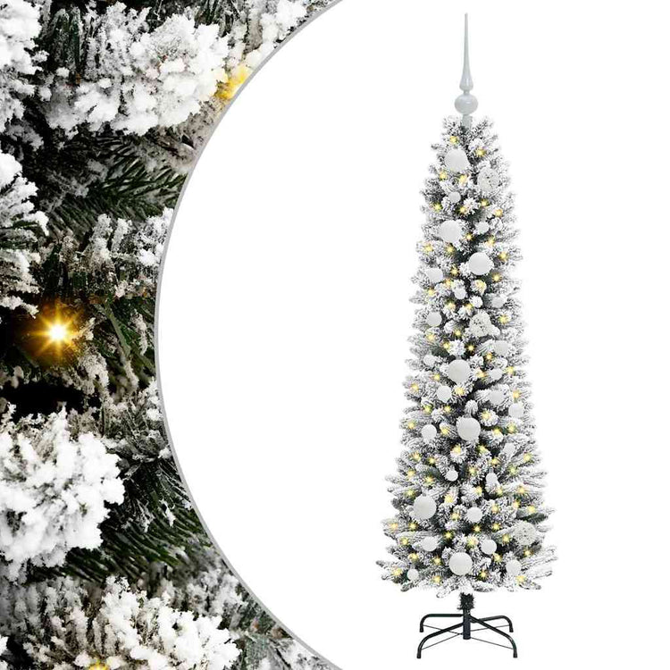 Künstlicher Weihnachtsbaum von Vidaxx mit 150 LEDs, weiß, 120 cm, PVC und Metall und Kunststoff