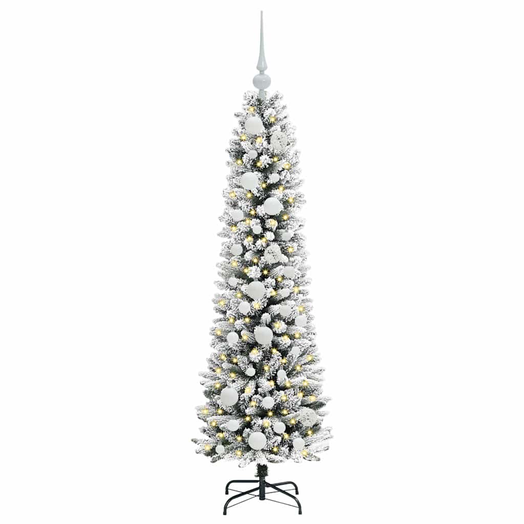 Künstlicher Weihnachtsbaum von Vidaxx mit 150 LEDs, weiß, 120 cm, PVC und Metall und Kunststoff