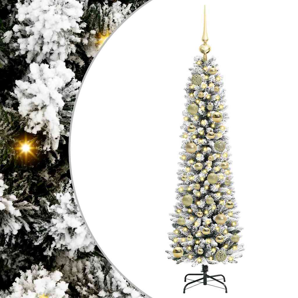 Künstlicher Weihnachtsbaum von Vidaxx mit 150 LEDs, weiß, 120 cm, PVC und Metall und Kunststoff