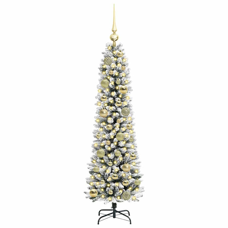 Künstlicher Weihnachtsbaum von Vidaxx mit 150 LEDs, weiß, 120 cm, PVC und Metall und Kunststoff