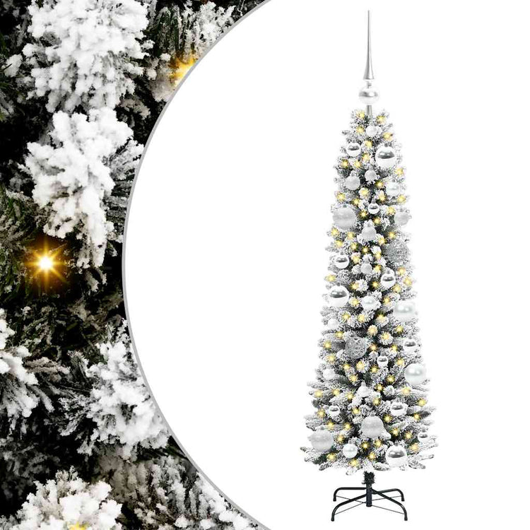 Künstlicher Weihnachtsbaum von Vidaxx mit 150 LEDs, weiß, 120 cm, PVC und Metall und Kunststoff