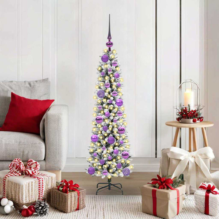Künstlicher Weihnachtsbaum von Vidaxx mit 150 LEDs, weiß, 120 cm, PVC und Metall und Kunststoff