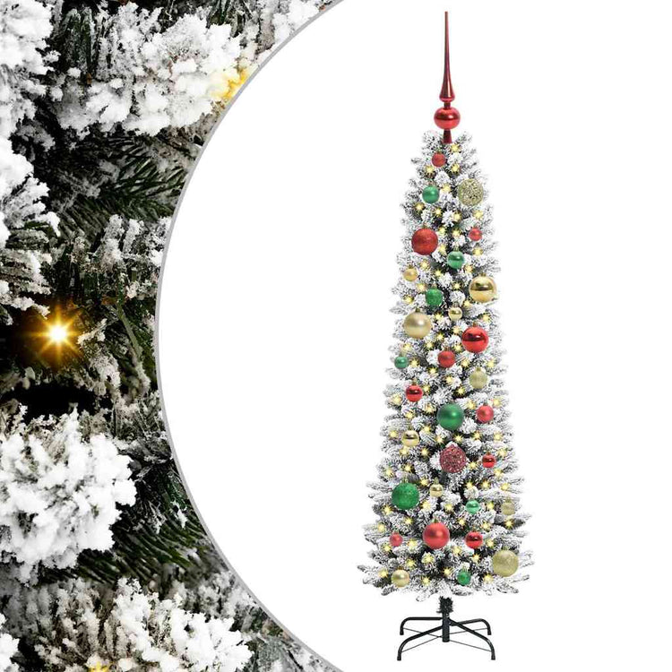 Künstlicher Weihnachtsbaum von Vidaxx mit 150 LEDs, weiß, 120 cm, PVC und Metall und Kunststoff