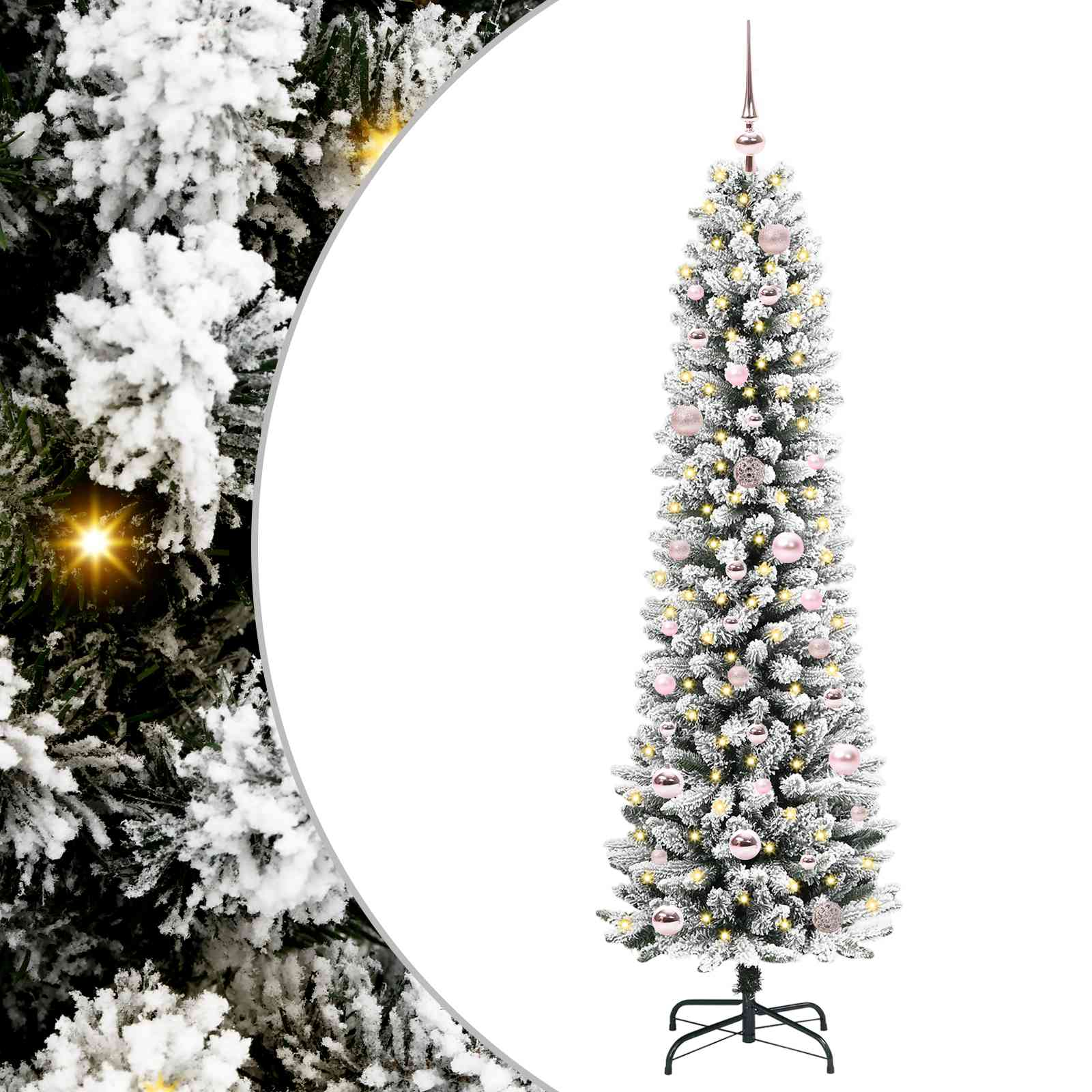 Künstlicher Weihnachtsbaum von Vidaxx mit 150 LEDs, weiß, 150 cm, PVC und Metall und Kunststoff