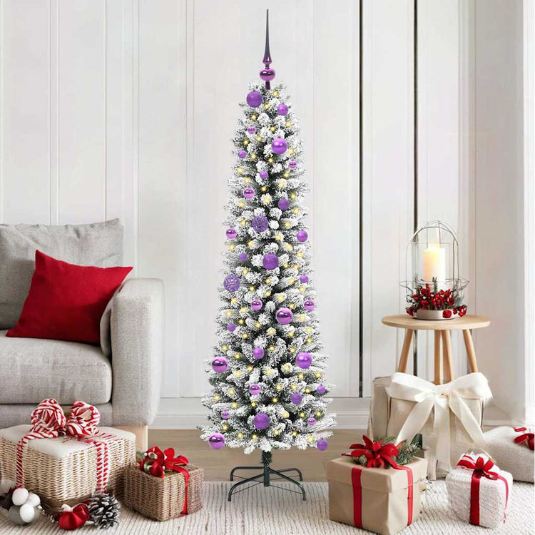 Künstlicher Weihnachtsbaum von Vidaxx mit 150 LEDs, weiß, 150 cm, PVC und Metall und Kunststoff
