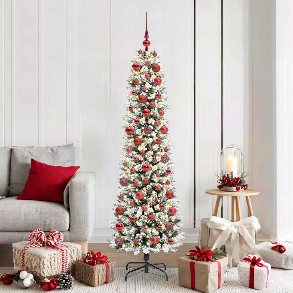 Künstlicher Weihnachtsbaum von Vidaxx mit 300 LEDs, weiß, 180 cm, PVC und Metall und Kunststoff