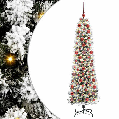 Künstlicher Weihnachtsbaum von Vidaxx mit 300 LEDs, weiß, 180 cm, PVC und Metall und Kunststoff