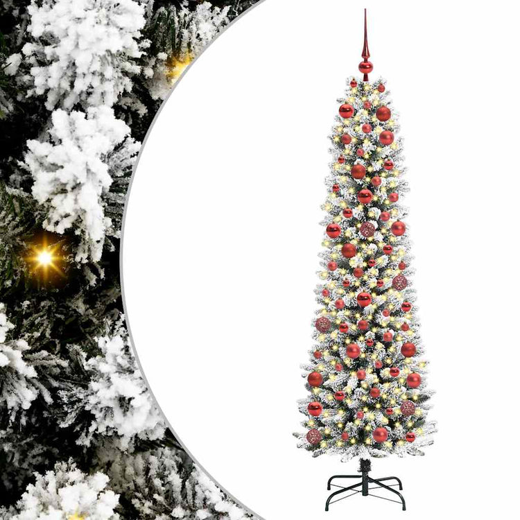 Künstlicher Weihnachtsbaum von Vidaxx mit 300 LEDs, weiß, 180 cm, PVC und Metall und Kunststoff