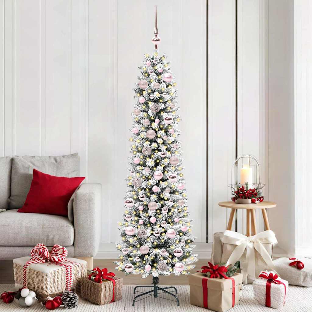 Künstlicher Weihnachtsbaum von Vidaxx mit 300 LEDs, weiß, 180 cm, PVC und Metall und Kunststoff