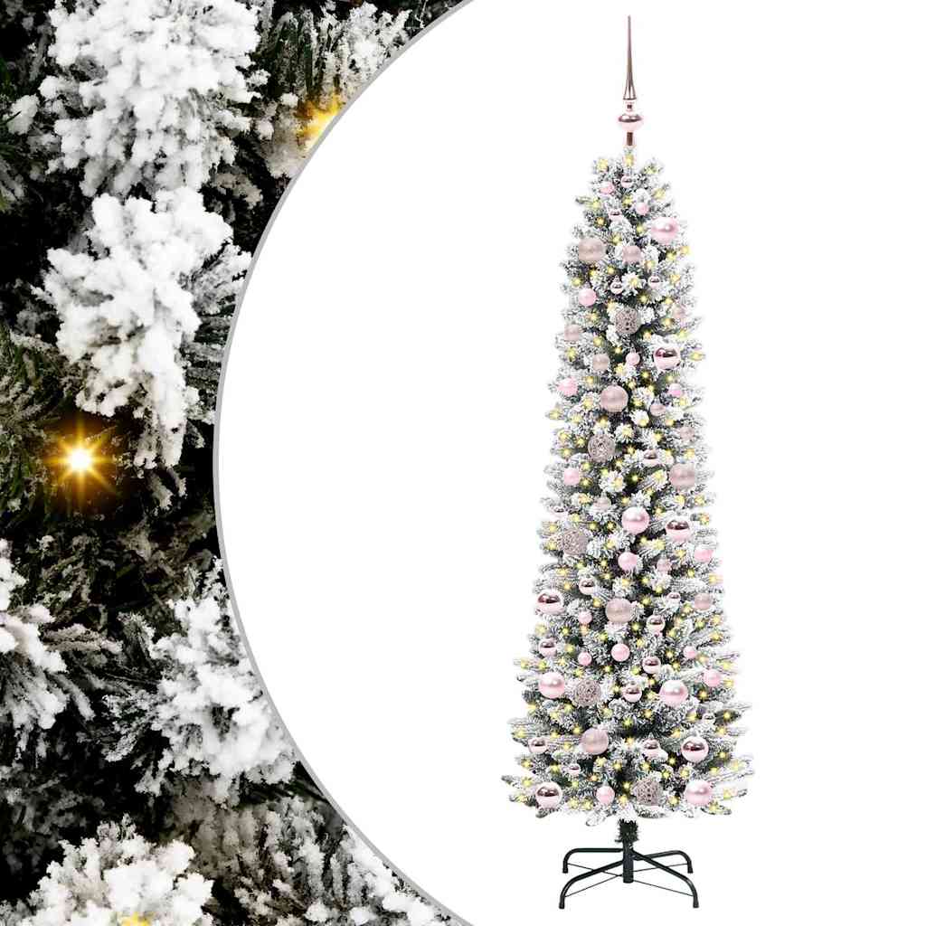 Künstlicher Weihnachtsbaum von Vidaxx mit 300 LEDs, weiß, 180 cm, PVC und Metall und Kunststoff