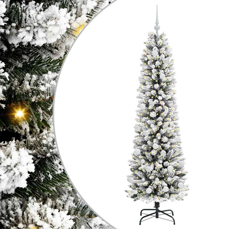 Künstlicher Weihnachtsbaum von Vidaxx mit 300 LEDs, weiß, 180 cm, PVC und Metall und Kunststoff
