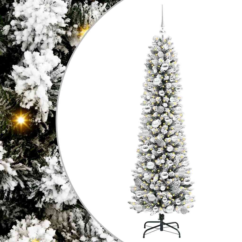 Künstlicher Weihnachtsbaum von Vidaxx mit 300 LEDs, weiß, 180 cm, PVC und Metall und Kunststoff