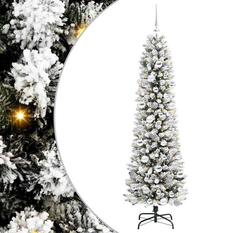 Künstlicher Weihnachtsbaum von Vidaxx mit 300 LEDs, weiß, 180 cm, PVC und Metall und Kunststoff
