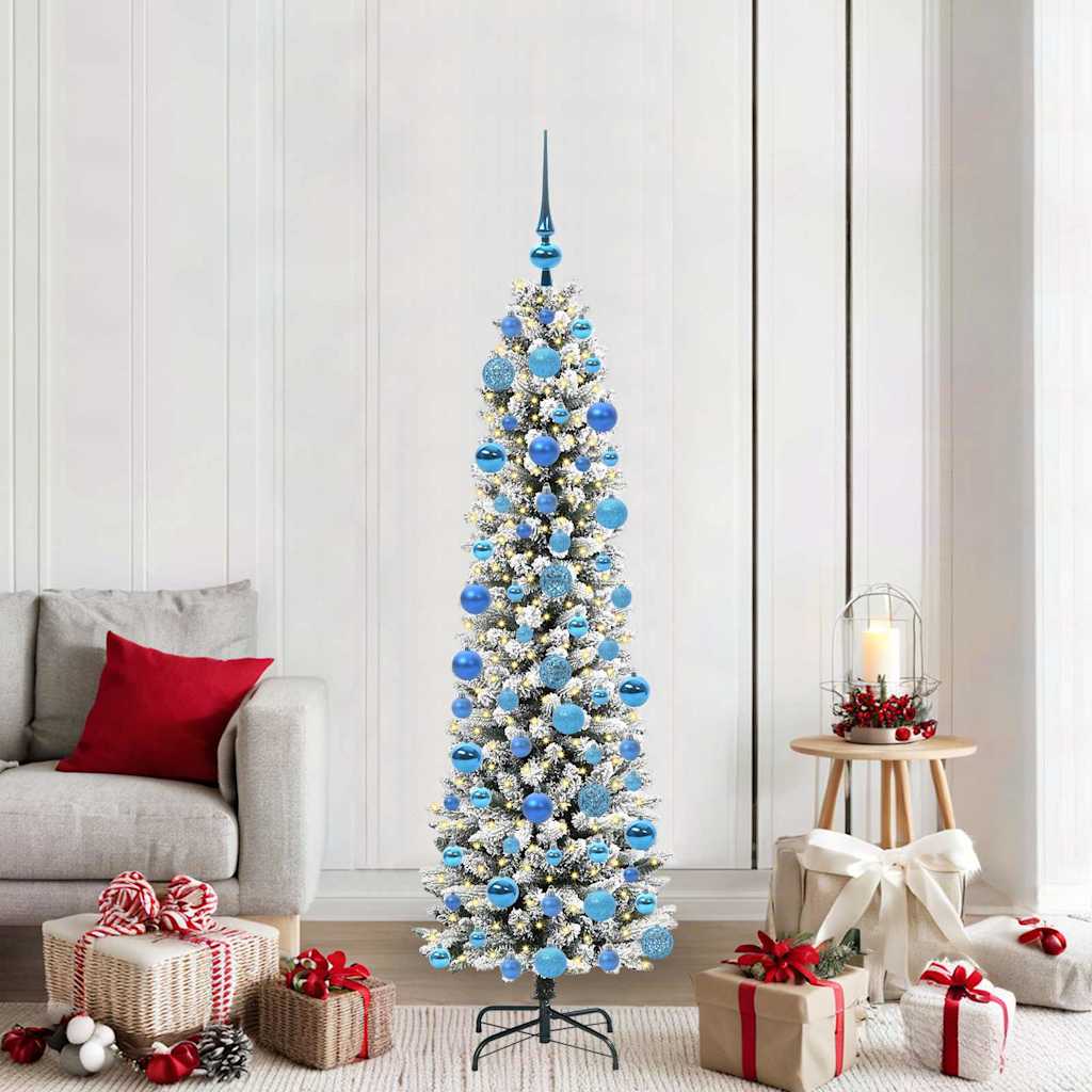 Künstlicher Weihnachtsbaum von Vidaxx mit 300 LEDs, weiß, 180 cm, PVC und Metall und Kunststoff