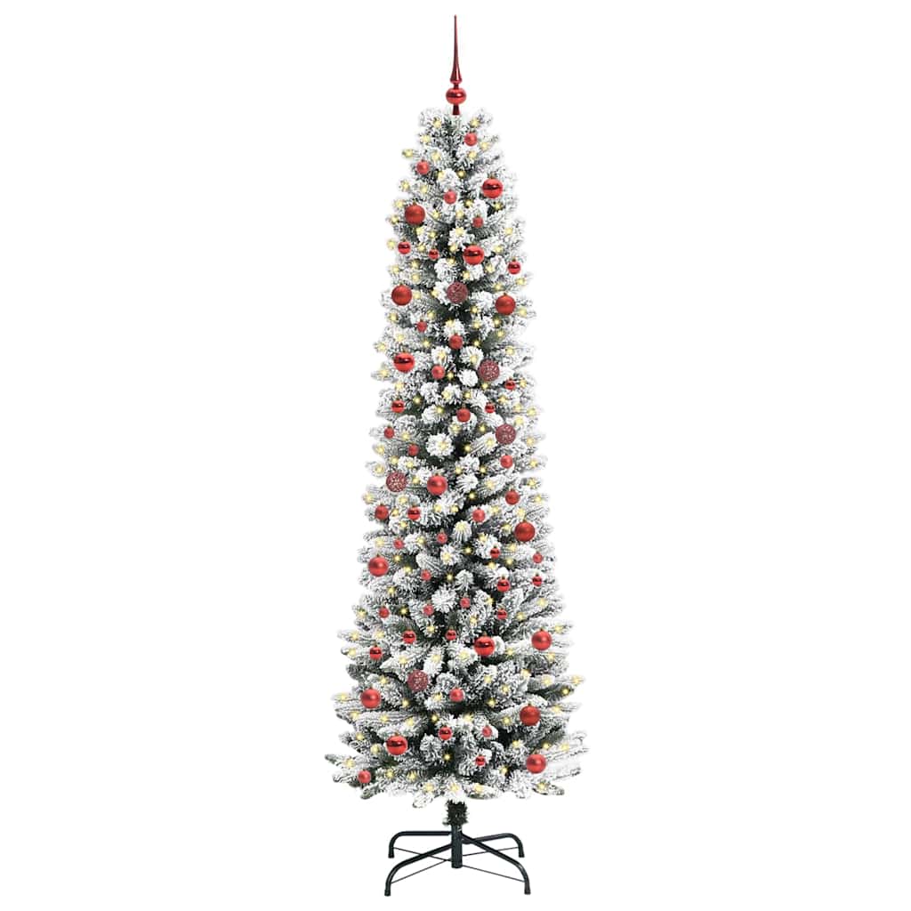 Künstlicher Weihnachtsbaum von Vidaxx mit 300 LEDs, weiß, 210 cm, PVC und Metall und Kunststoff