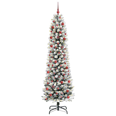 Künstlicher Weihnachtsbaum von Vidaxx mit 300 LEDs, weiß, 210 cm, PVC und Metall und Kunststoff